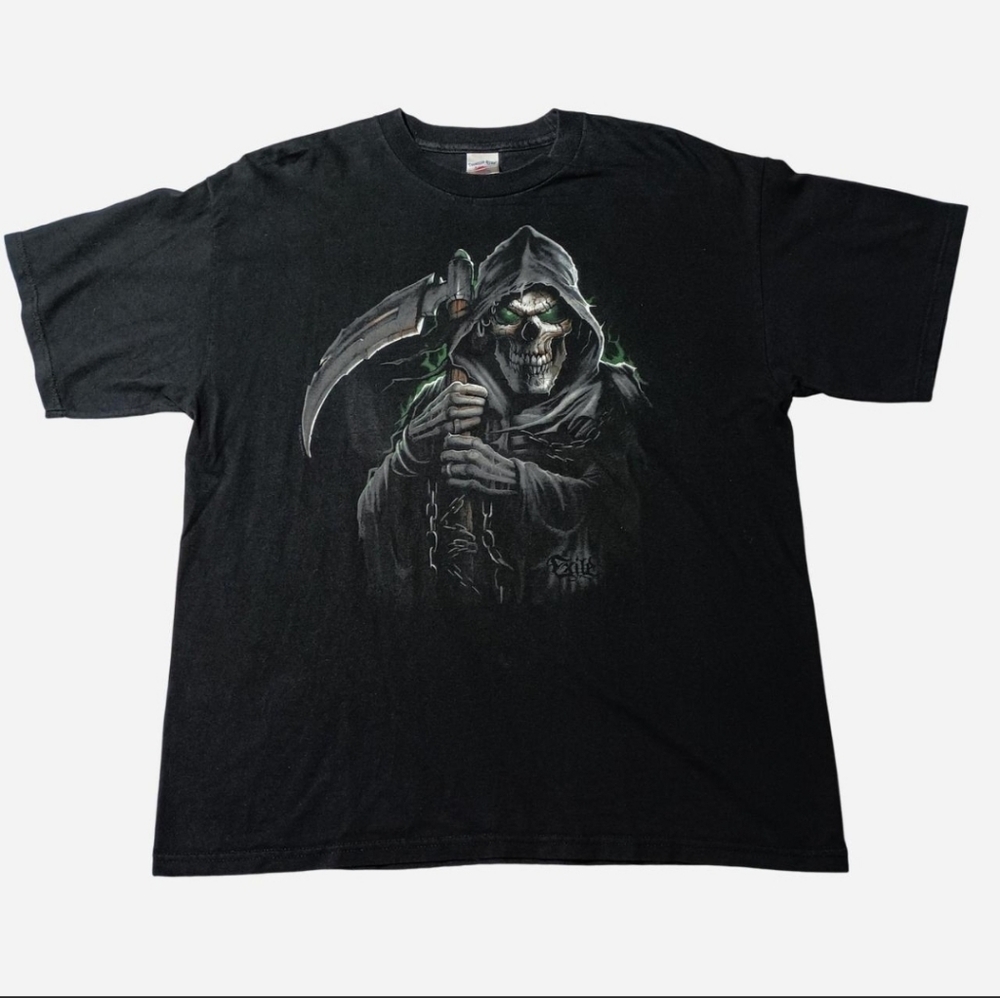 Vintage Y2K 2007 ODM Exile Grim Reaper T-Shirt